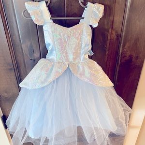 2/3T Cinderella costume. I bought from Etsy.  www.etsy.com/listing/695231925